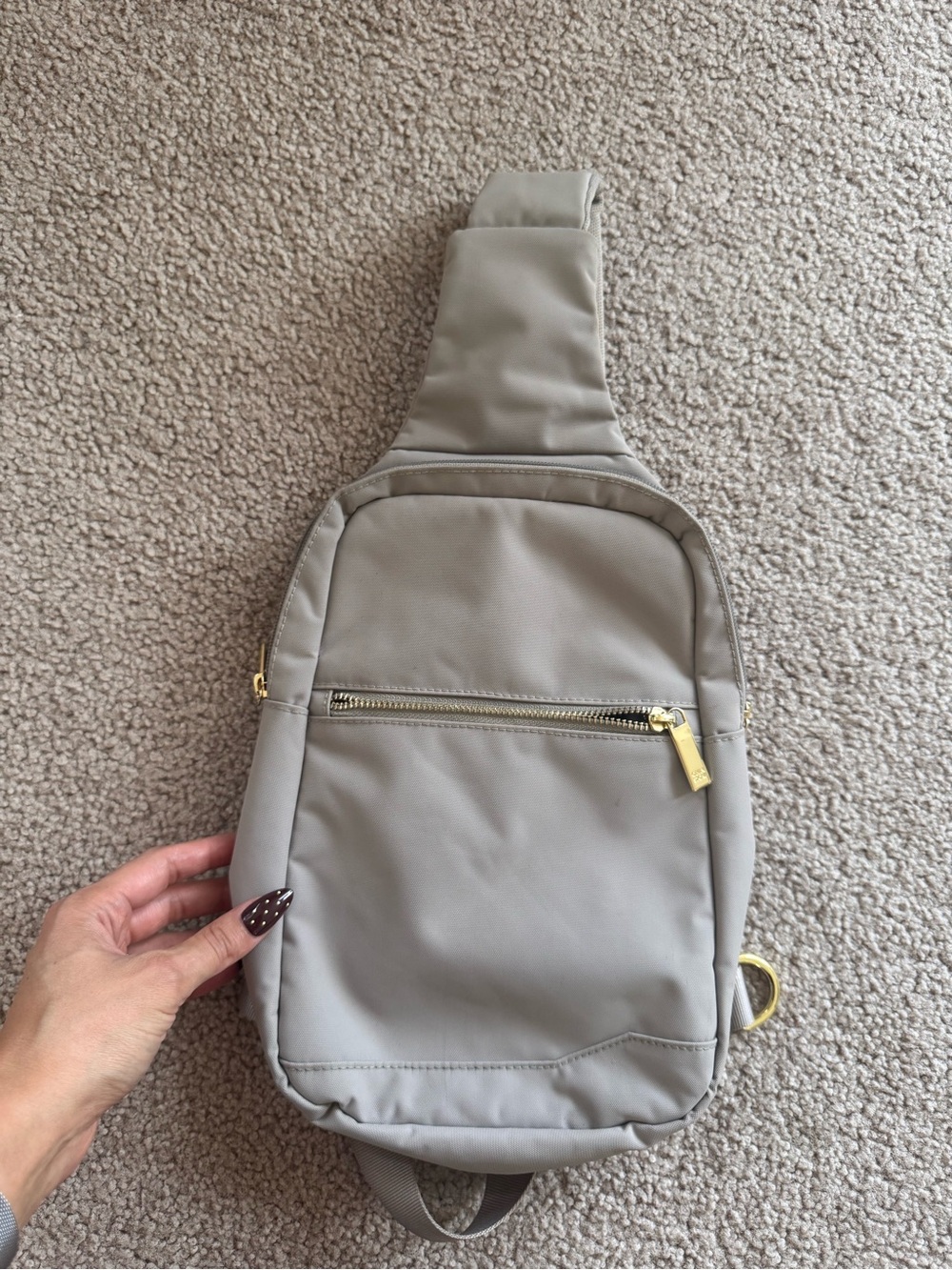Women’s Sling Crossbody Bag in Gray - Open Story-RFID blocking